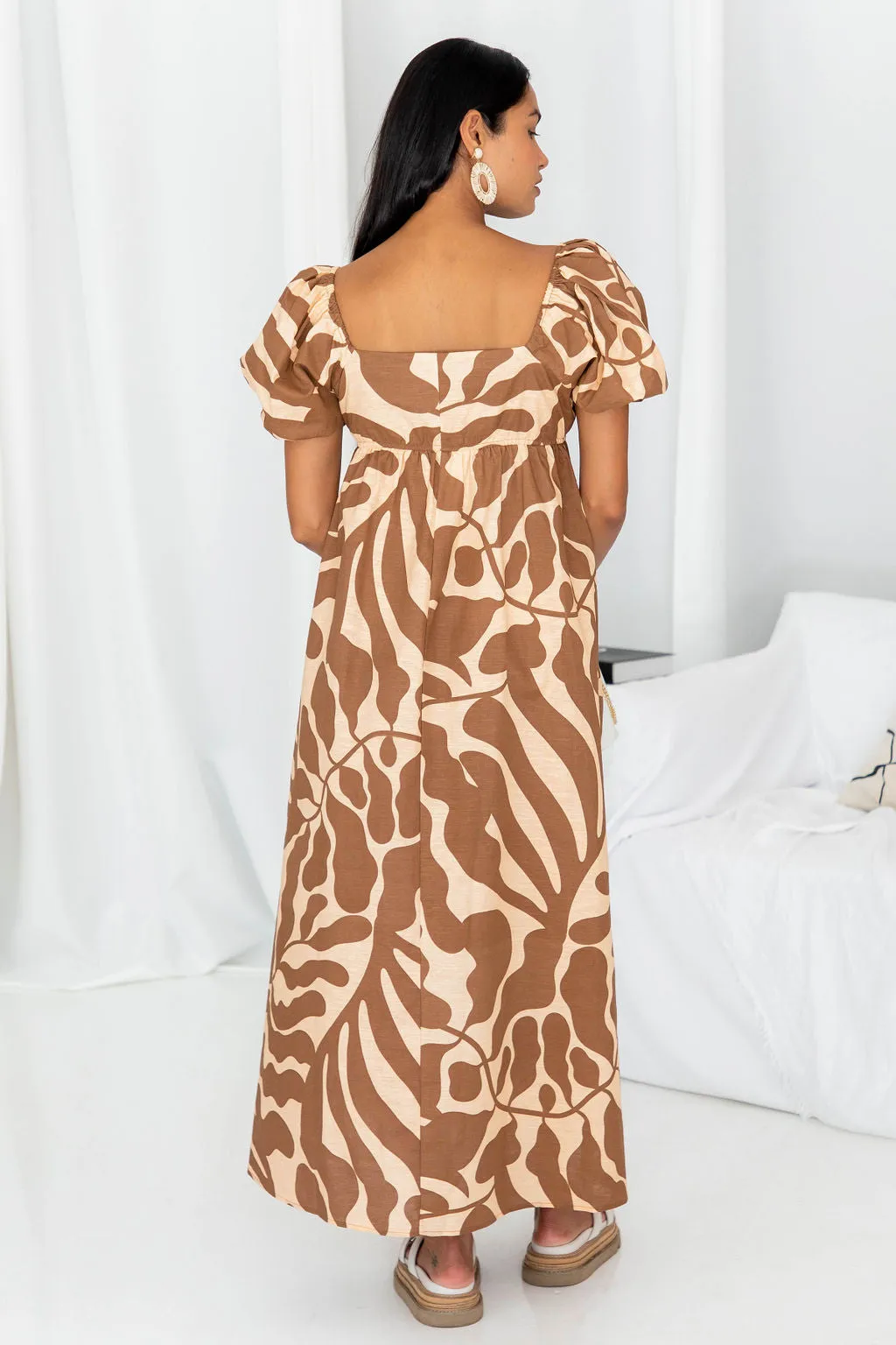 Penelope Maxi Dress - Sea Fern Print - Girl and the Sun