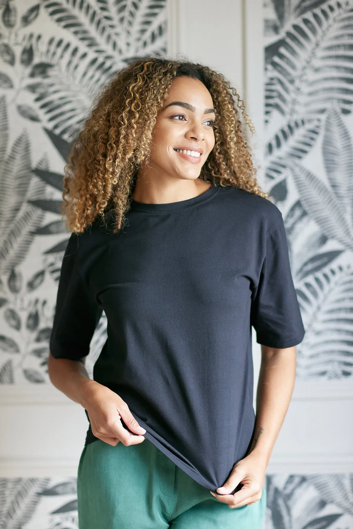 Penny - Boxy T Shirt - Black