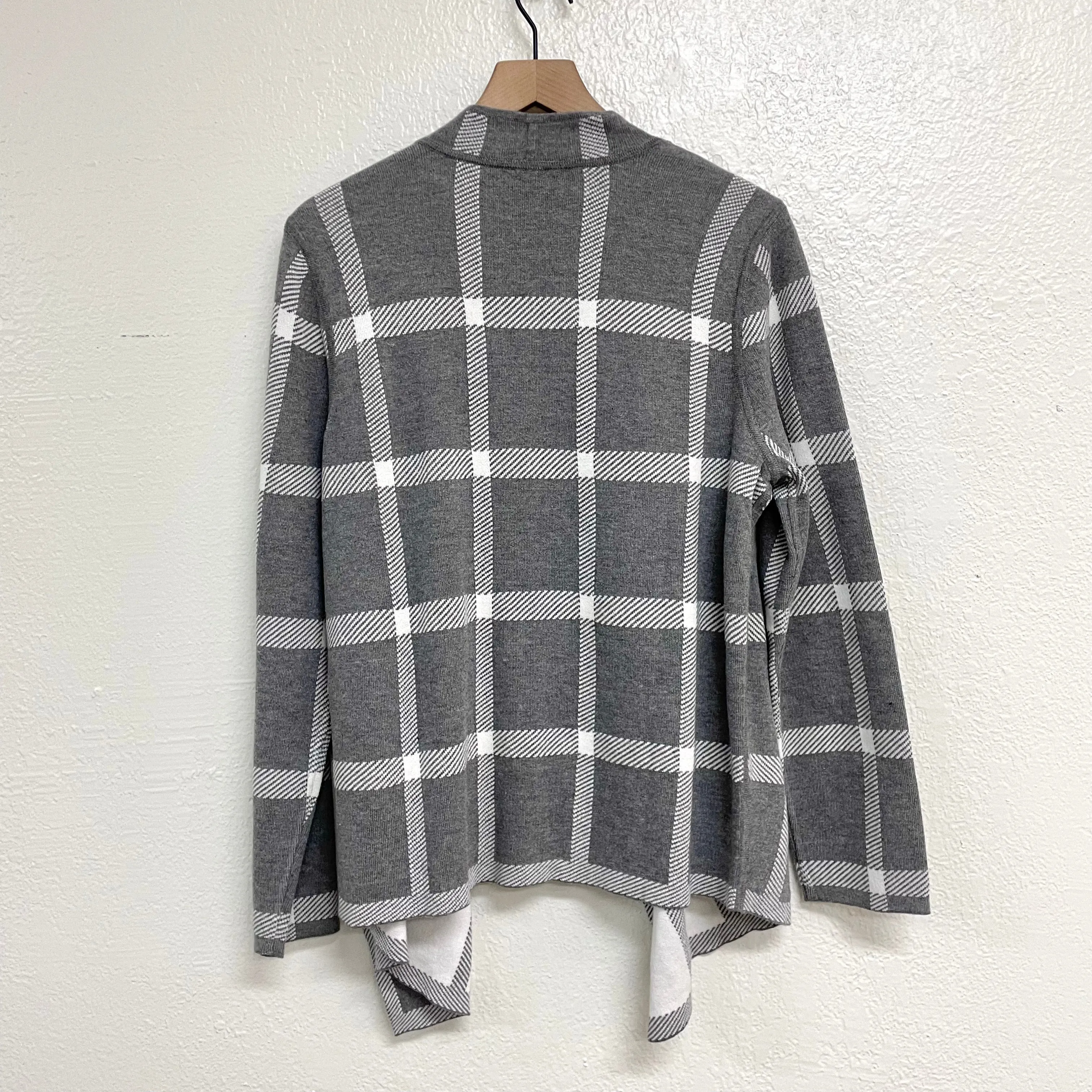 Plaid Reversible Cardigan