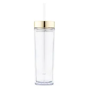 PLASTIC DRINK TUMBLER - GOLD