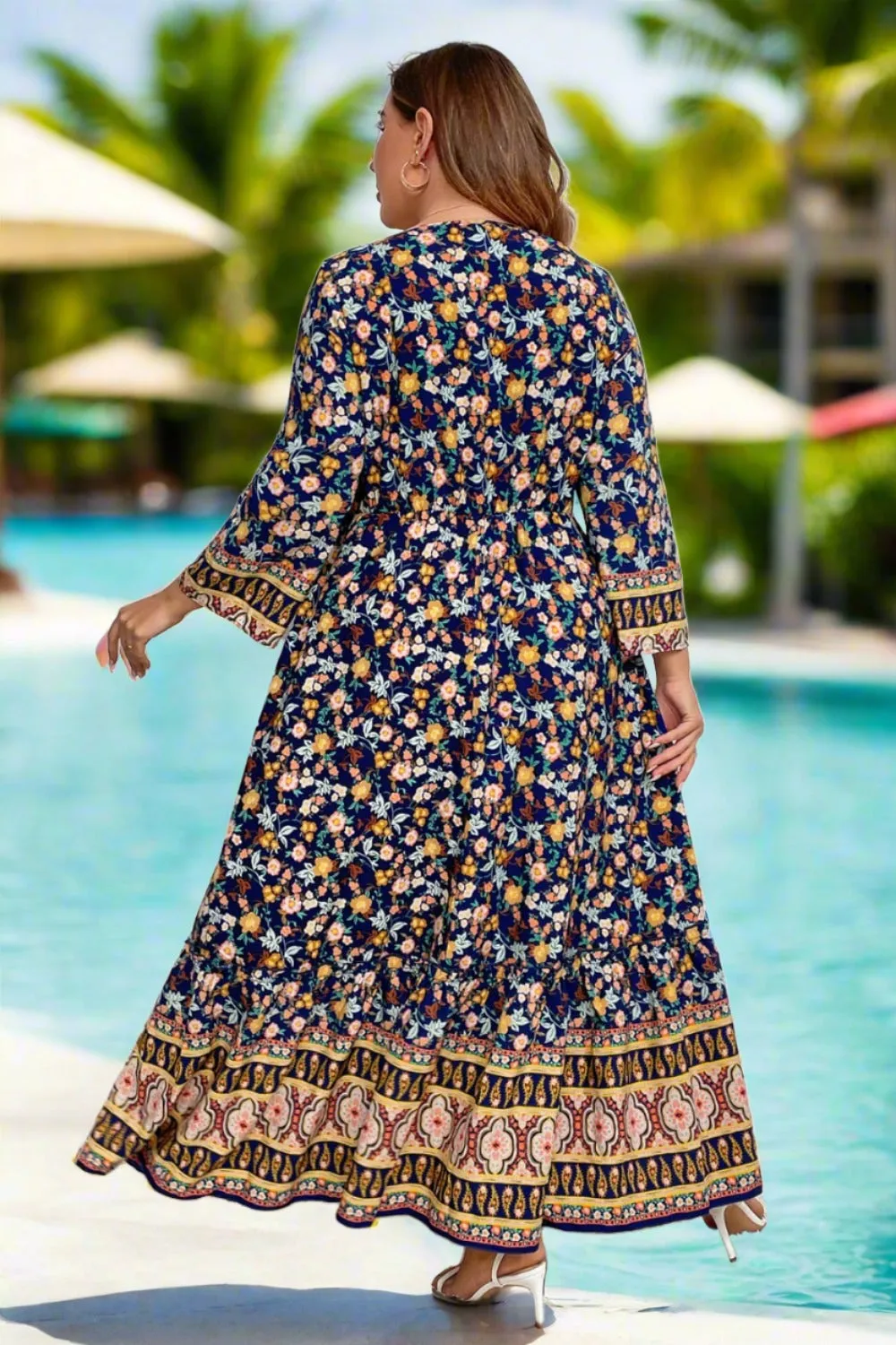 Plus Size Boho Beach Maxi Dress