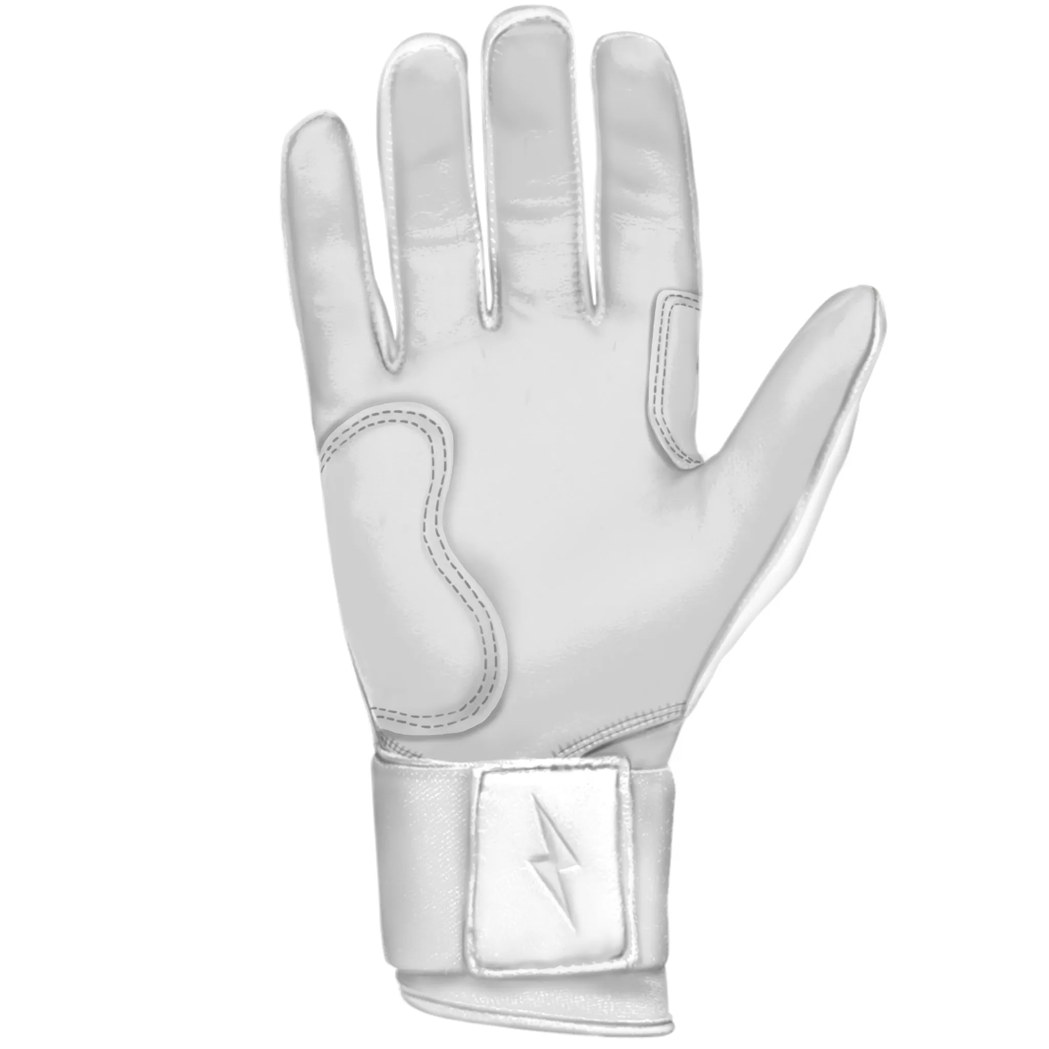 PREMIUM PRO CHROME Series Long Cuff Batting Gloves | WHITE