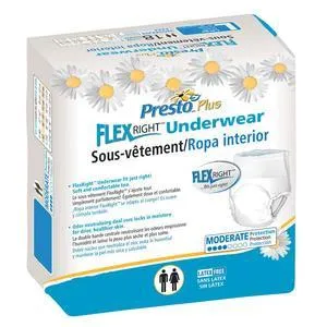 Presto Flex Right Protective Underwear Medium 32" - 44" Good Absorbency