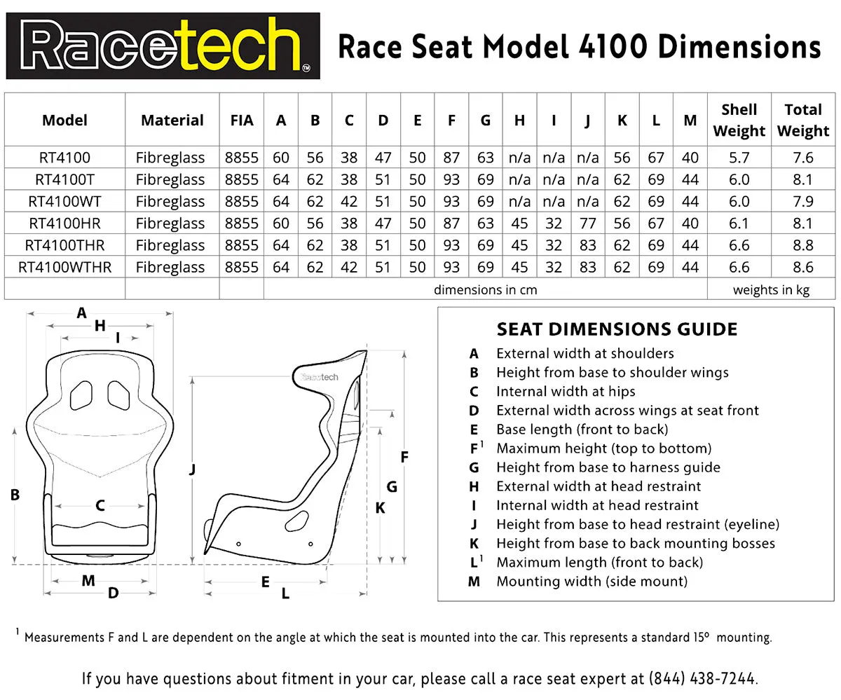 Racetech RT4100 Racing Seat-2027 (Garage Sale)