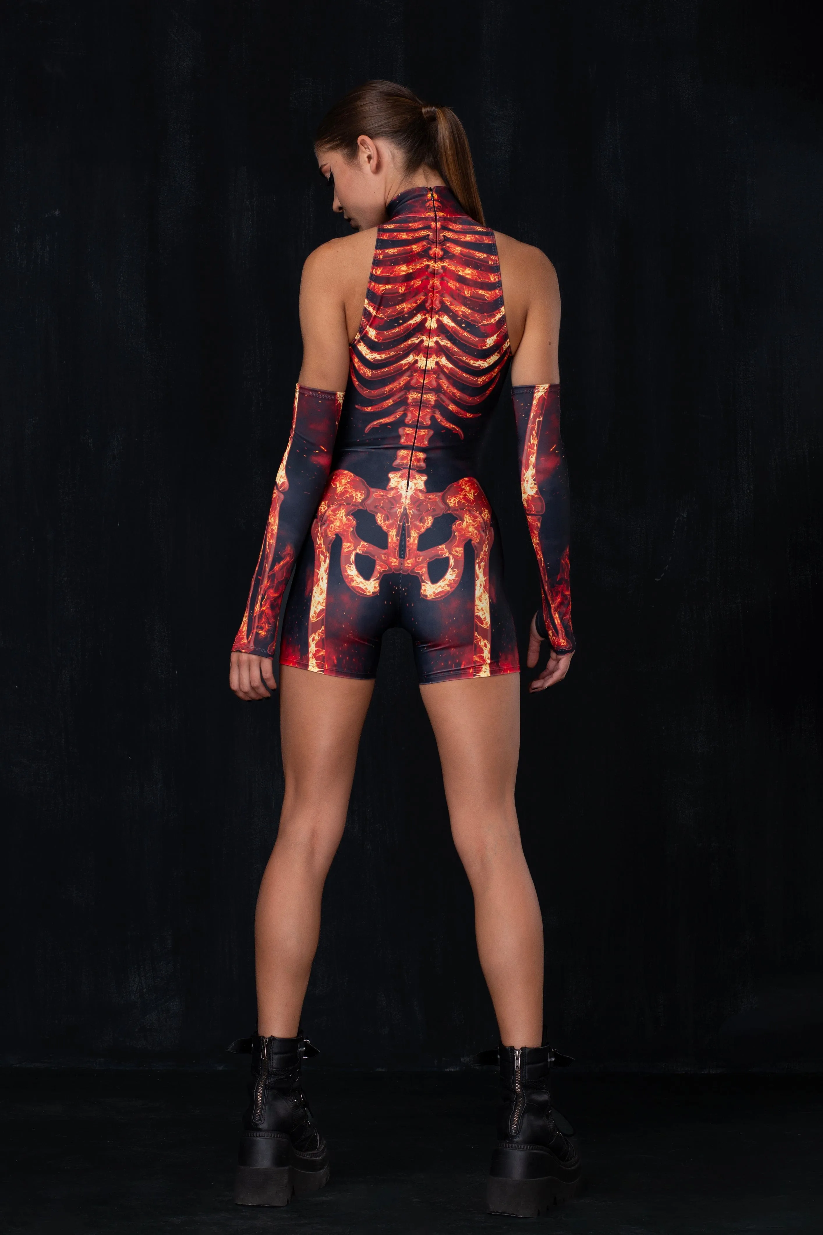 Raging Flames Keyhole Romper