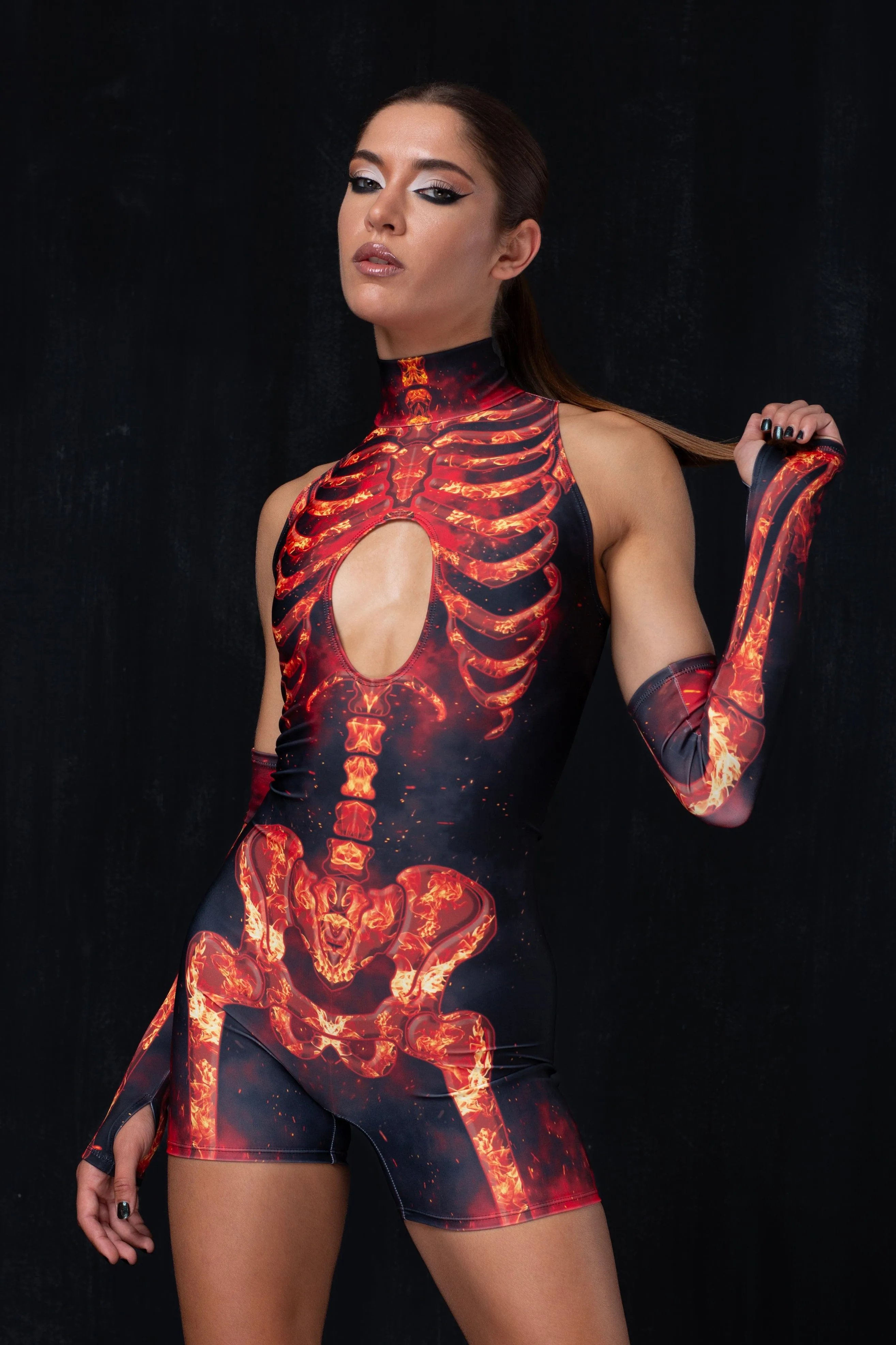 Raging Flames Keyhole Romper