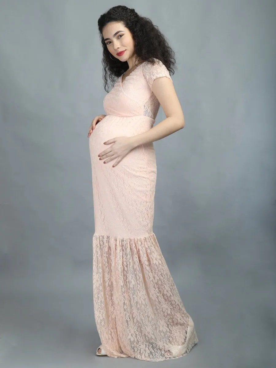 Raspberry Glow Maternity Dress