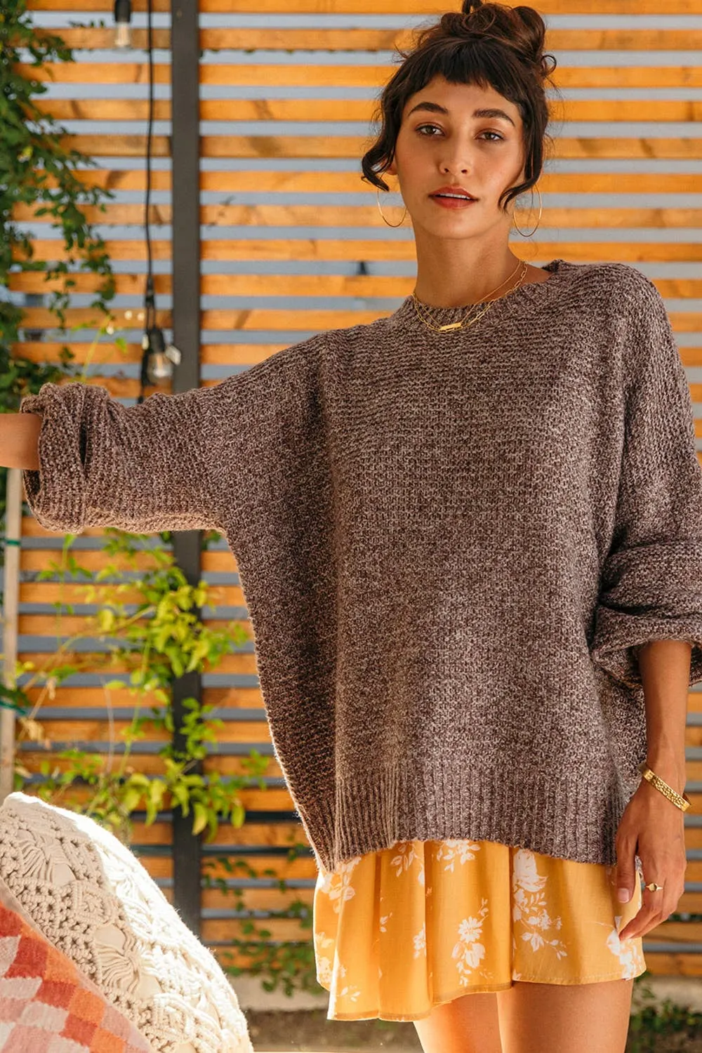 Relaxed Knit Sweater - Oat