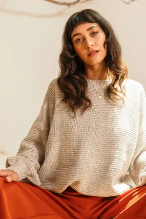 Relaxed Knit Sweater - Oat