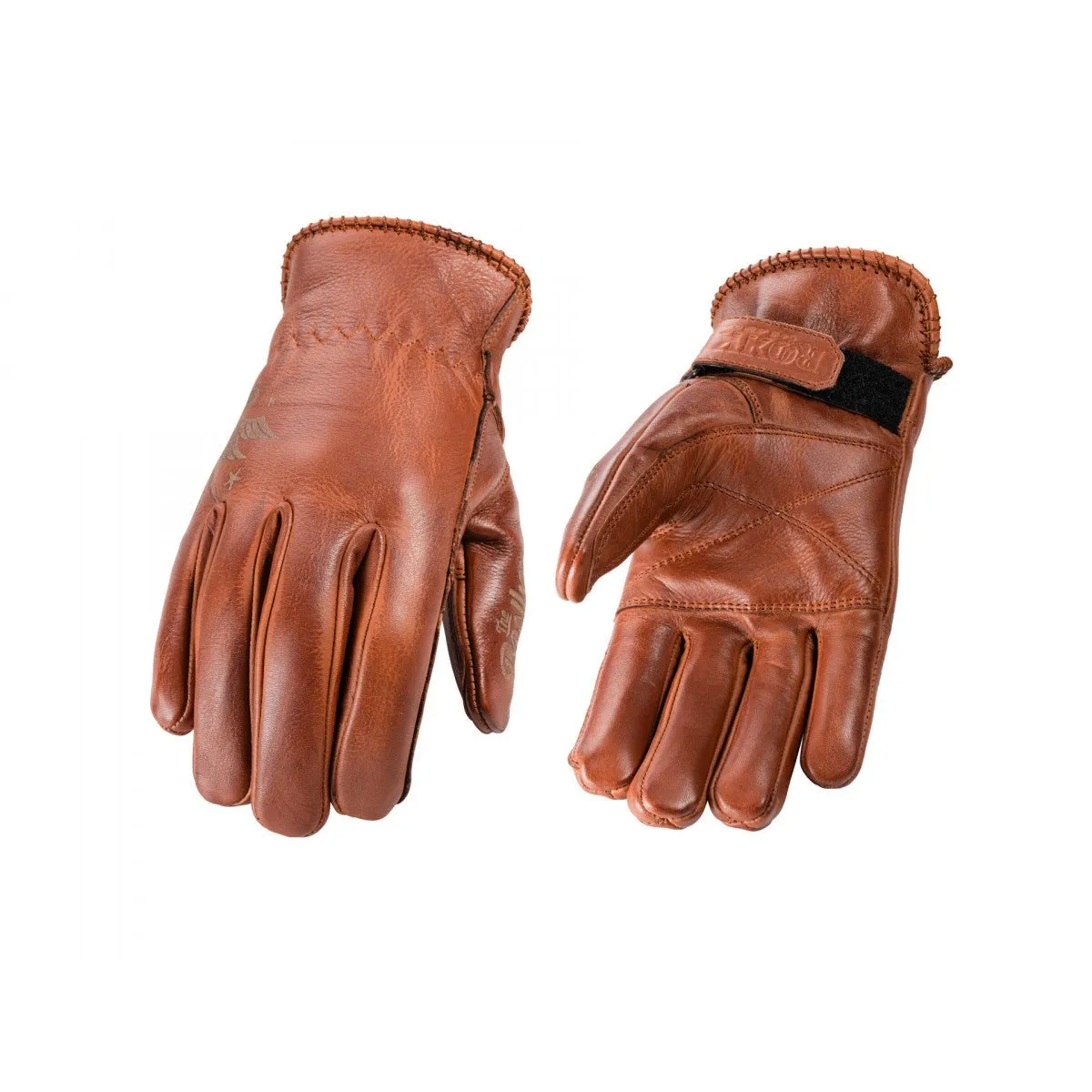 Rokker Tattoo Bird Women's Gloves Cognac