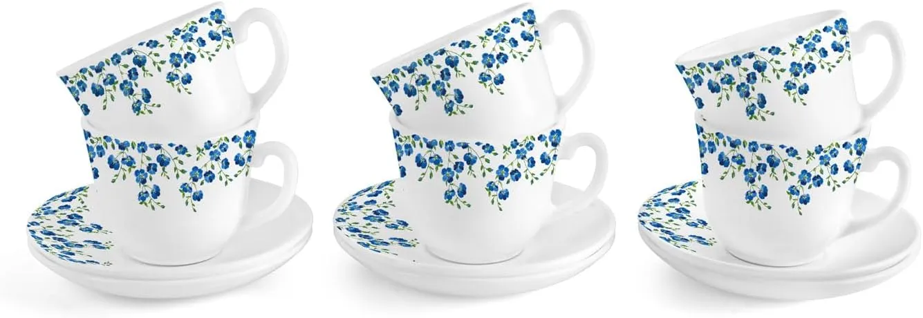 Royale Blooming Garden 6 Pieces Costa Cup & Saucer