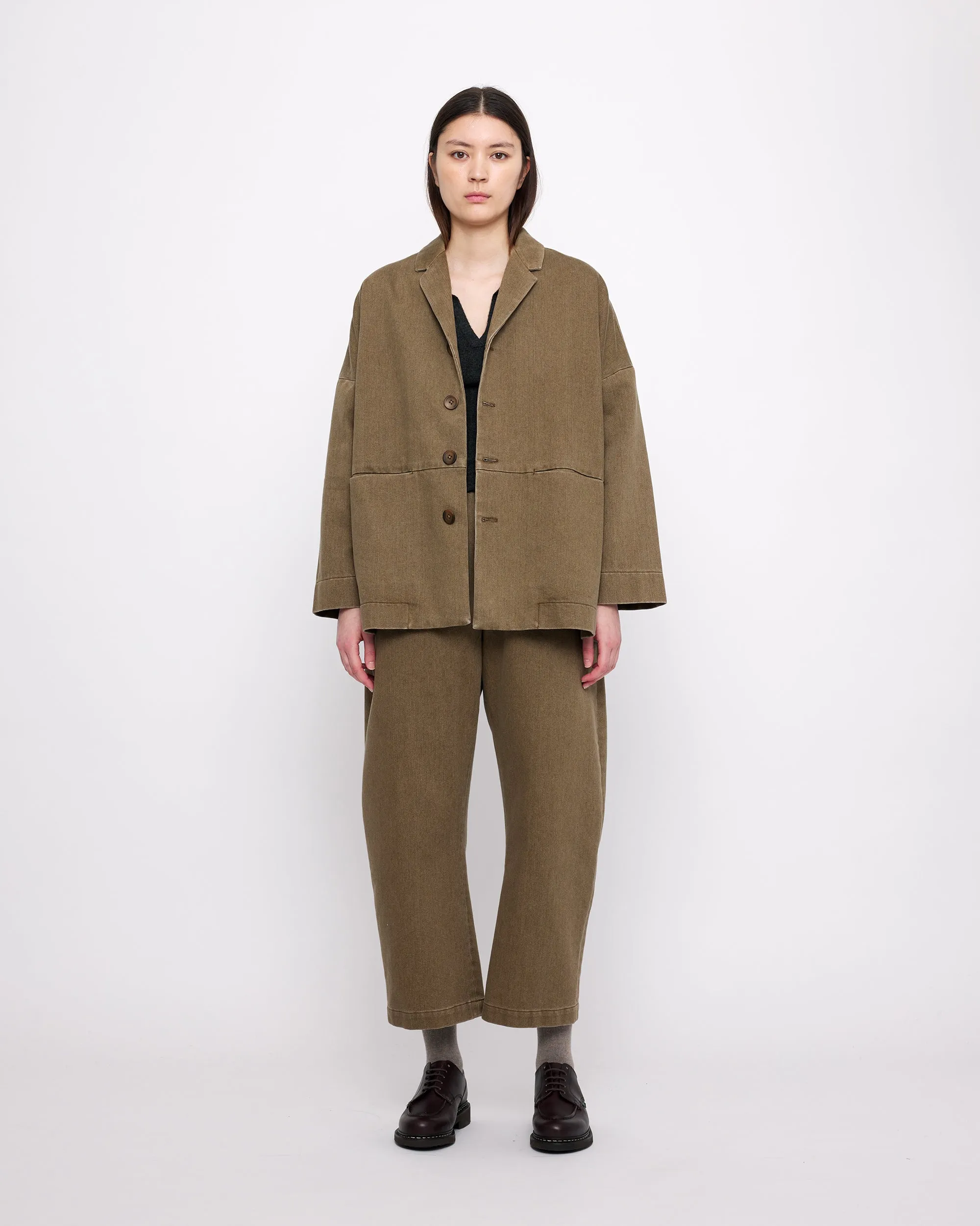 Sand-Washed Blazer Coat - FW24 - Washed Walnut