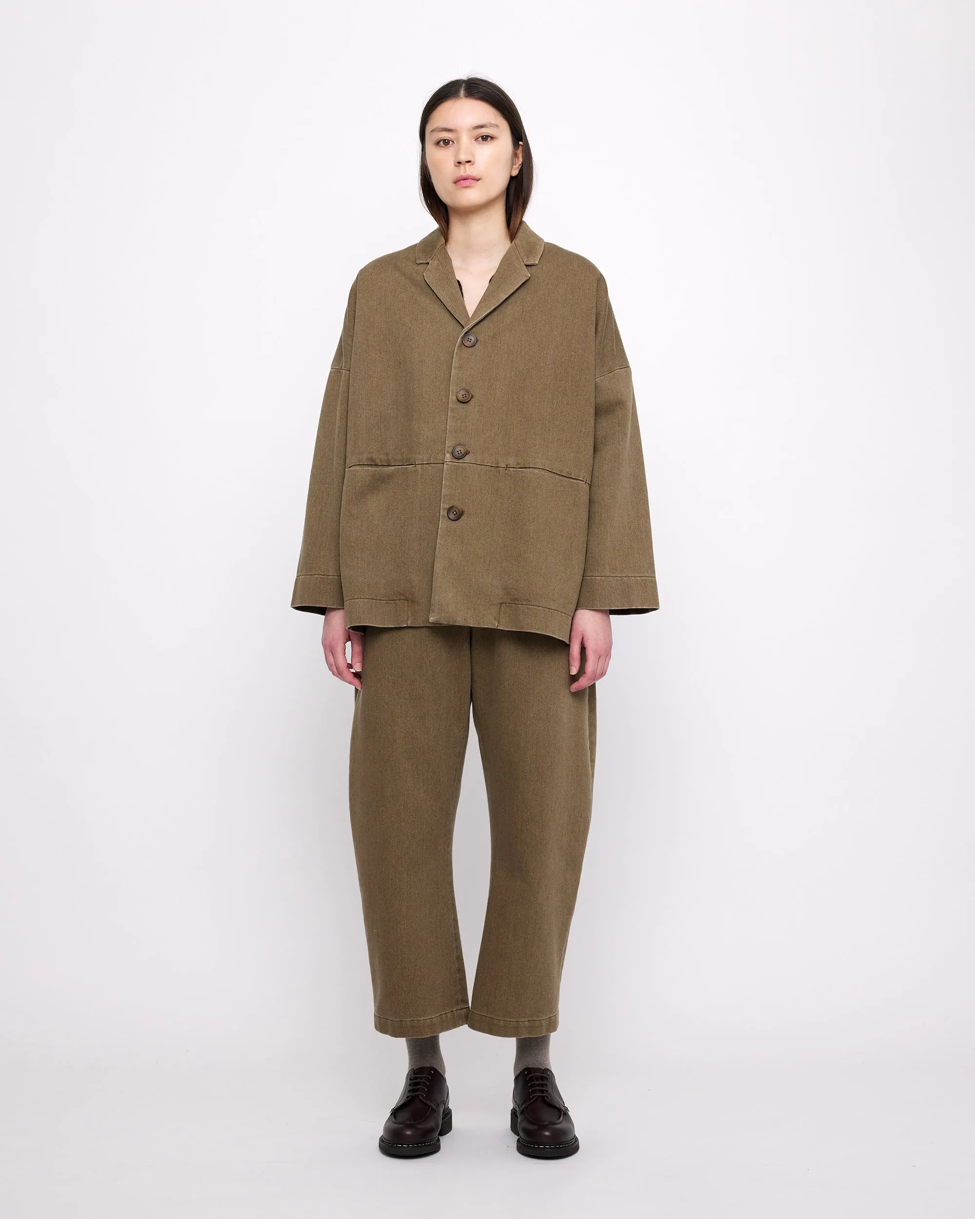 Sand-Washed Blazer Coat - FW24 - Washed Walnut