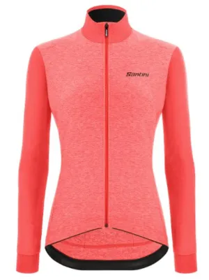 Santini Women's Colore Puro Long Sleeve Jersey - Granatina (coral)