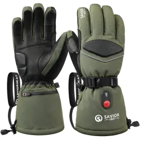 Savior Upgraded Heated Gloves 2.0 with Waterproof Goat Leather and Quick Charge