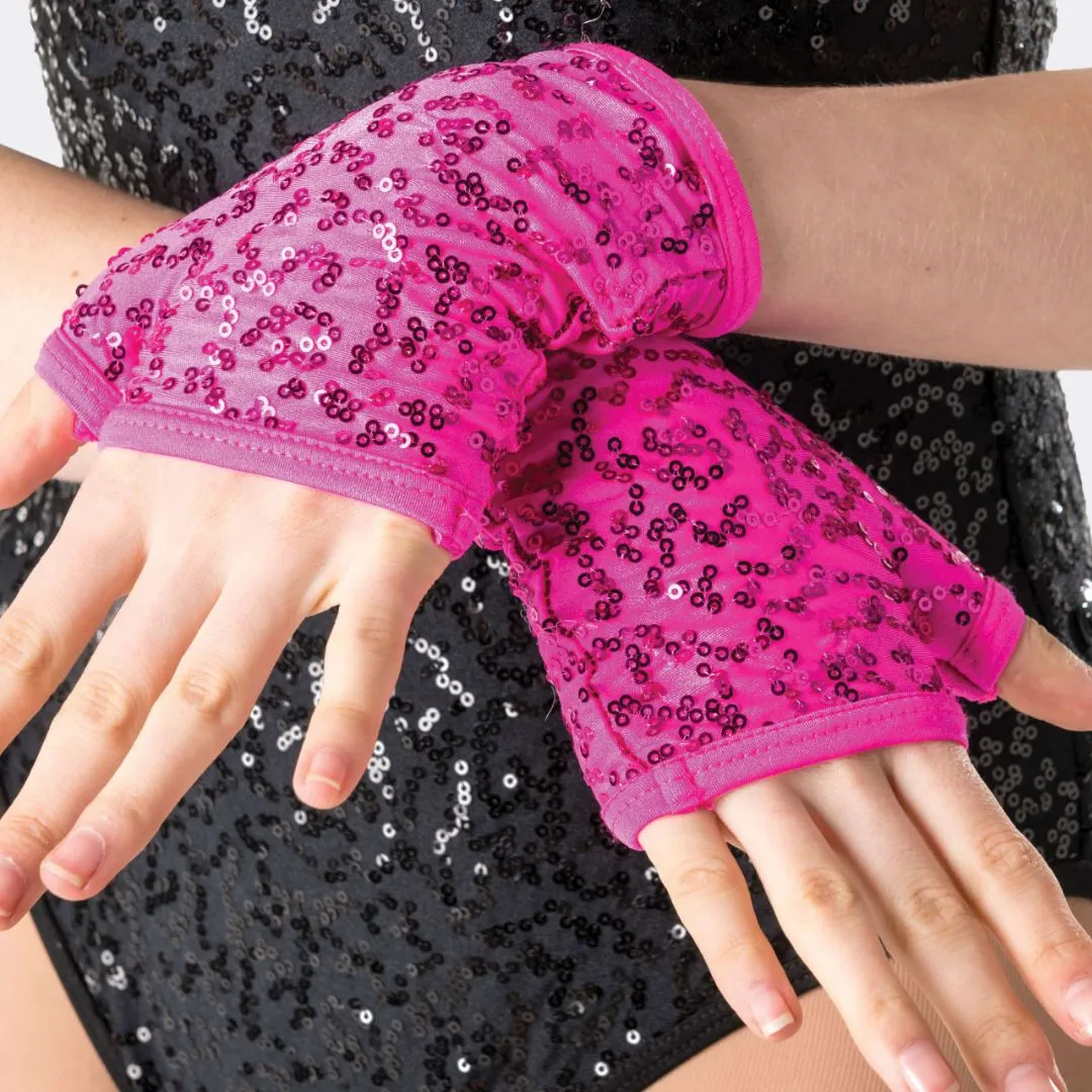 Sequin Fingerless Gloves