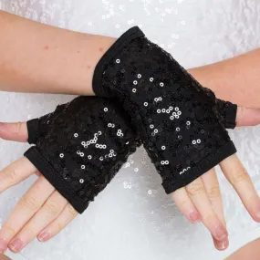 Sequin Fingerless Gloves