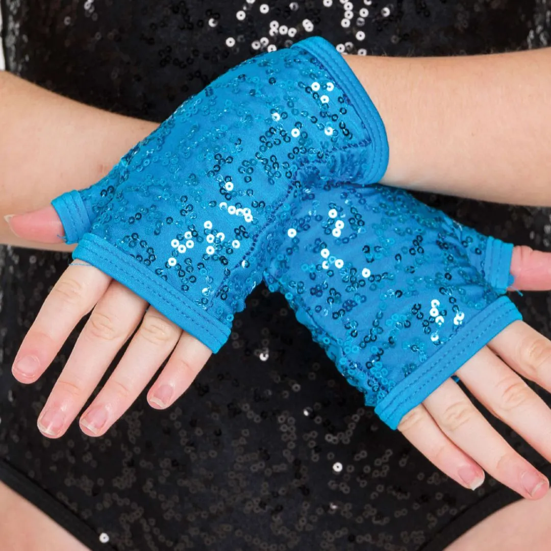 Sequin Fingerless Gloves