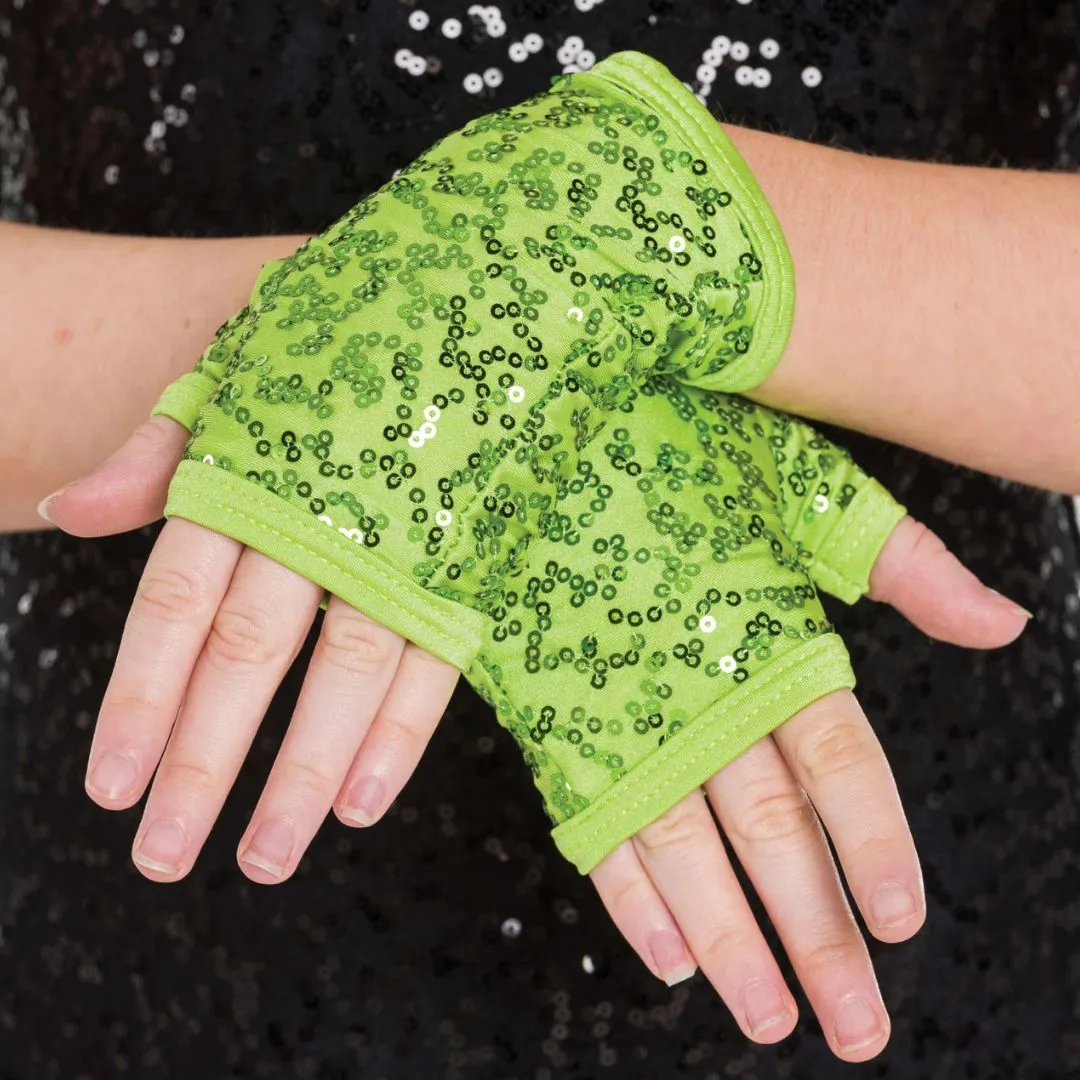 Sequin Fingerless Gloves