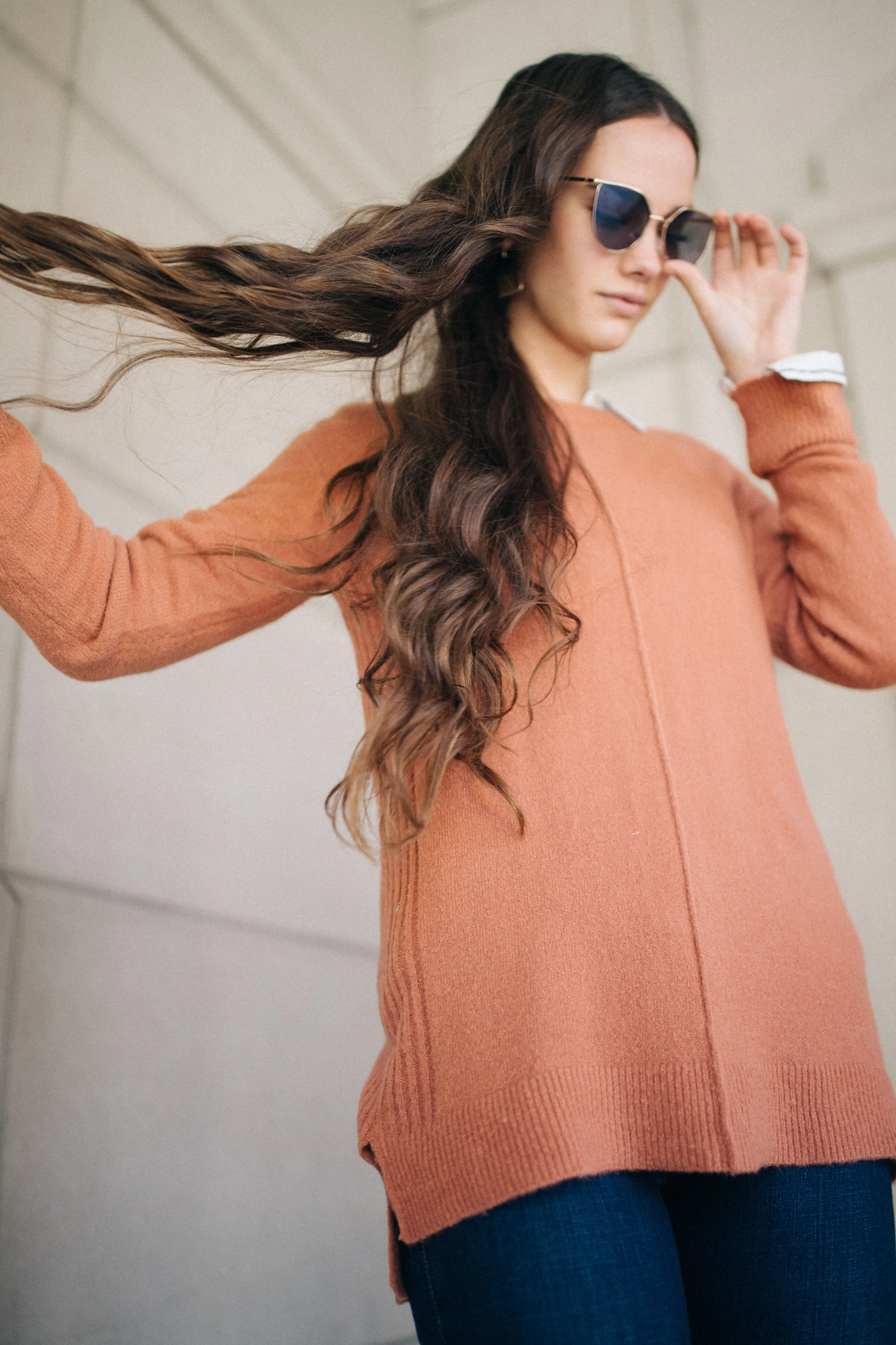 Serina Sweater in Brick