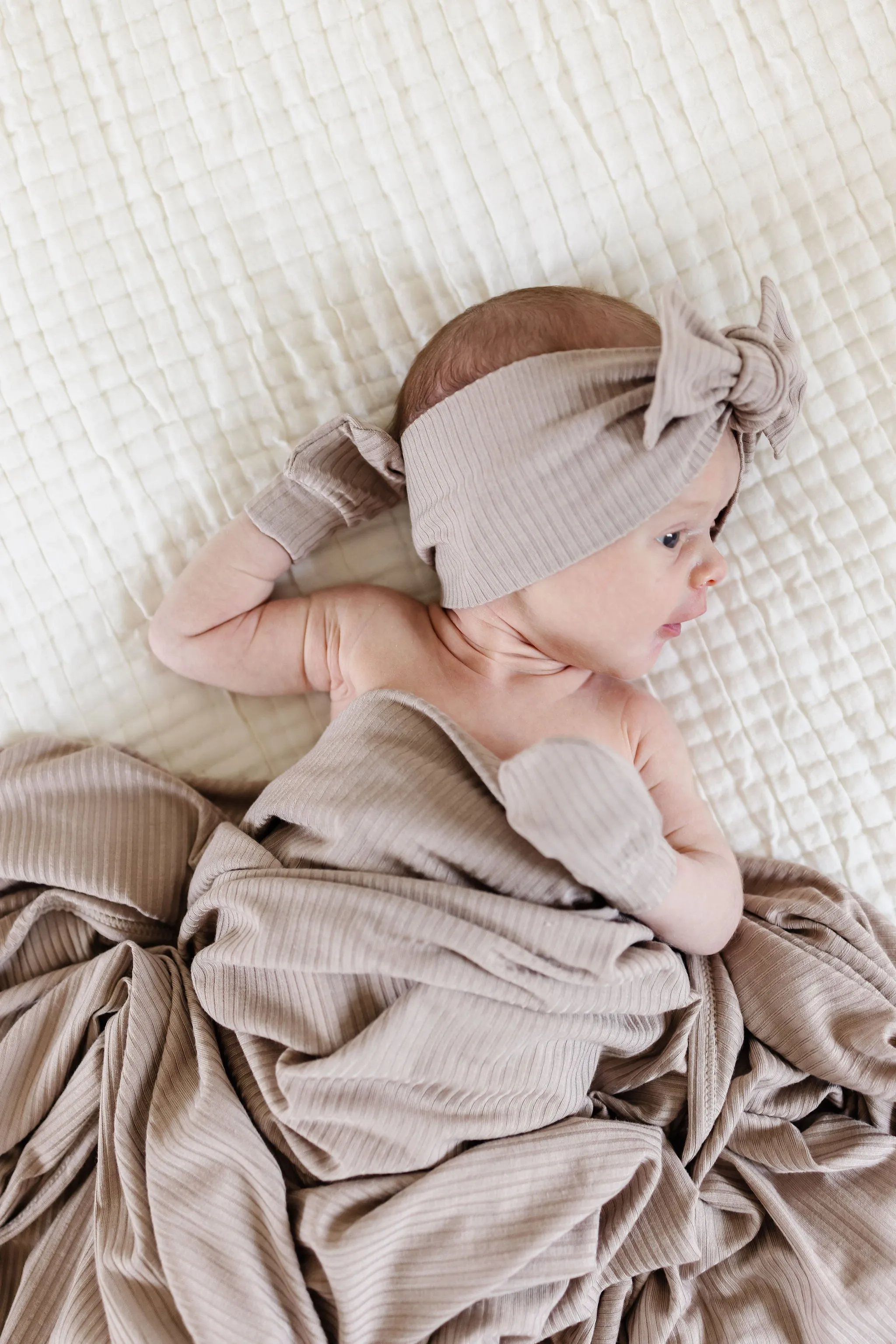 Shiloh Ribbed Newborn Headband Bundle (Gown)