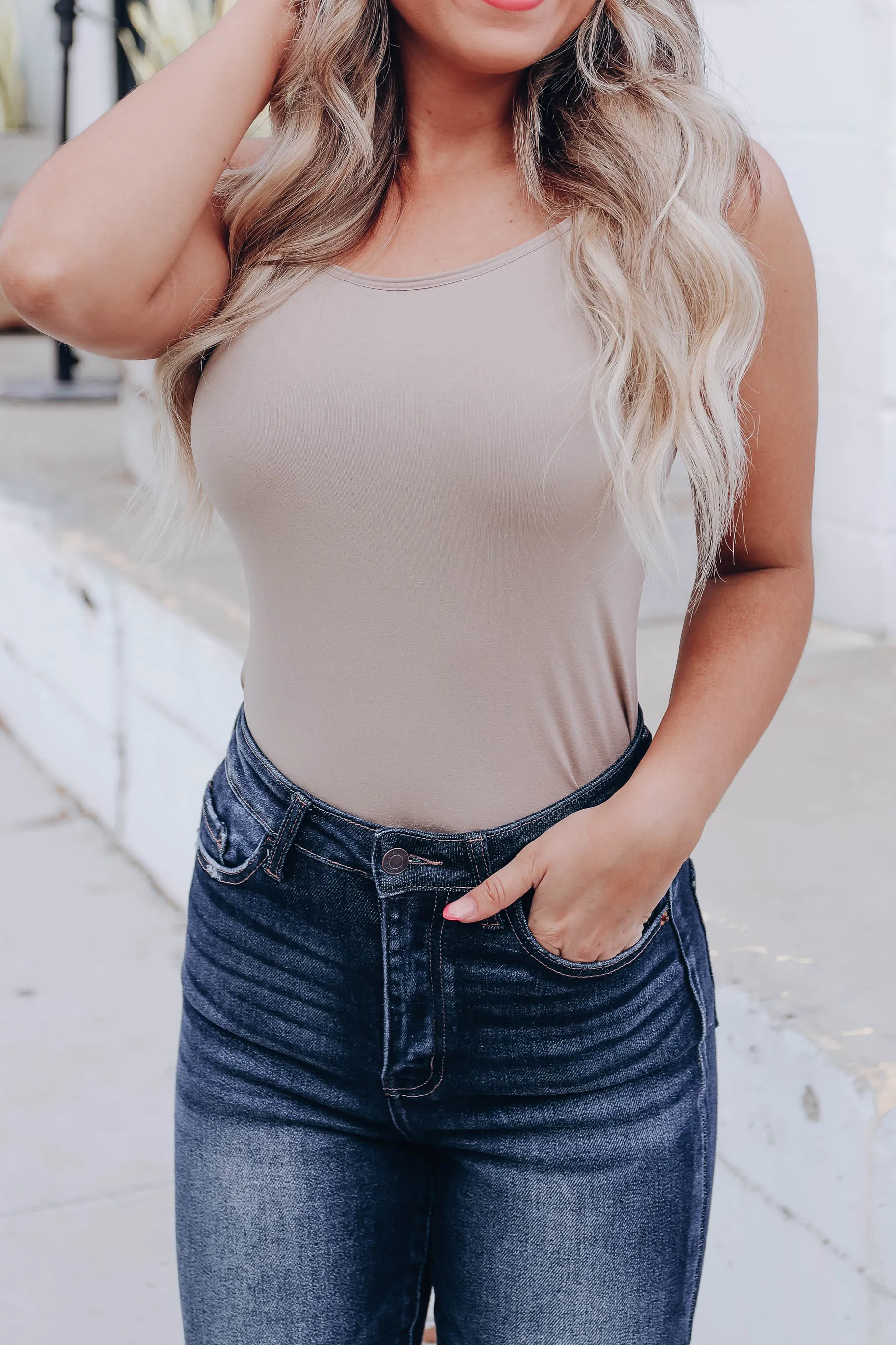 Simple Style Tank - Taupe