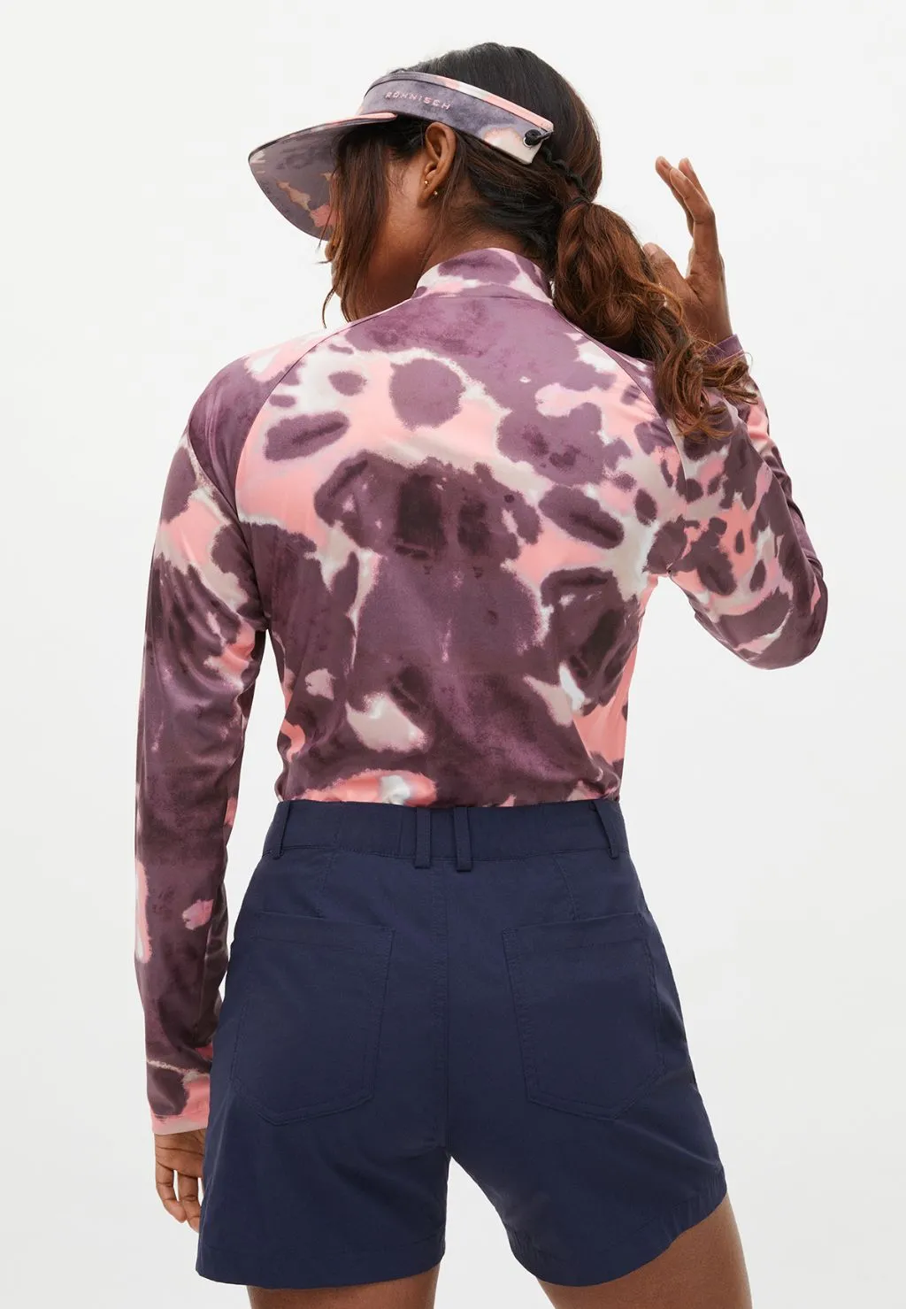 SIZE XXS - ROHNISCH Addison Printed Long Sleeve Base Layer Rose Blur