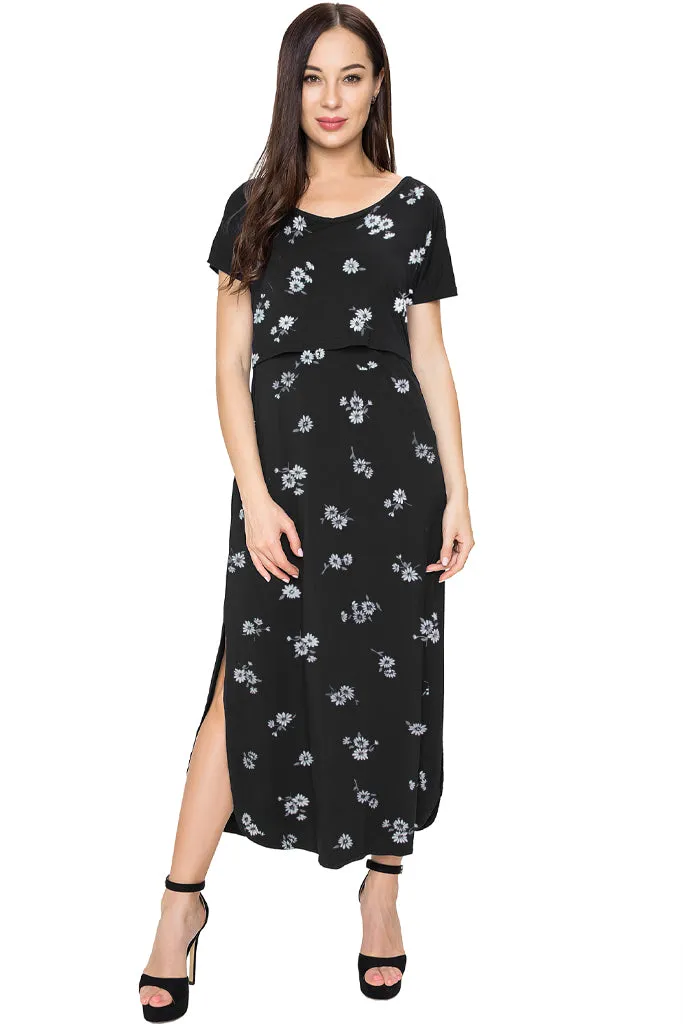 Smallshow Floral Nursing Maxi Dresses