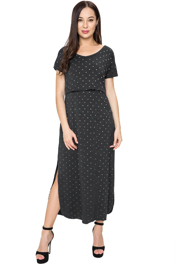 Smallshow Floral Nursing Maxi Dresses