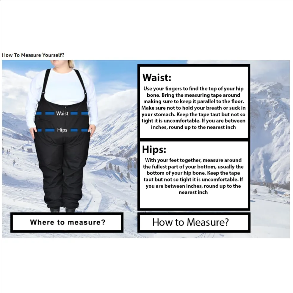 Snow Country Outerwear Women’s Plus Size Insulated Ski Pants 1X-6X Tall, Regular, and Short Inseams