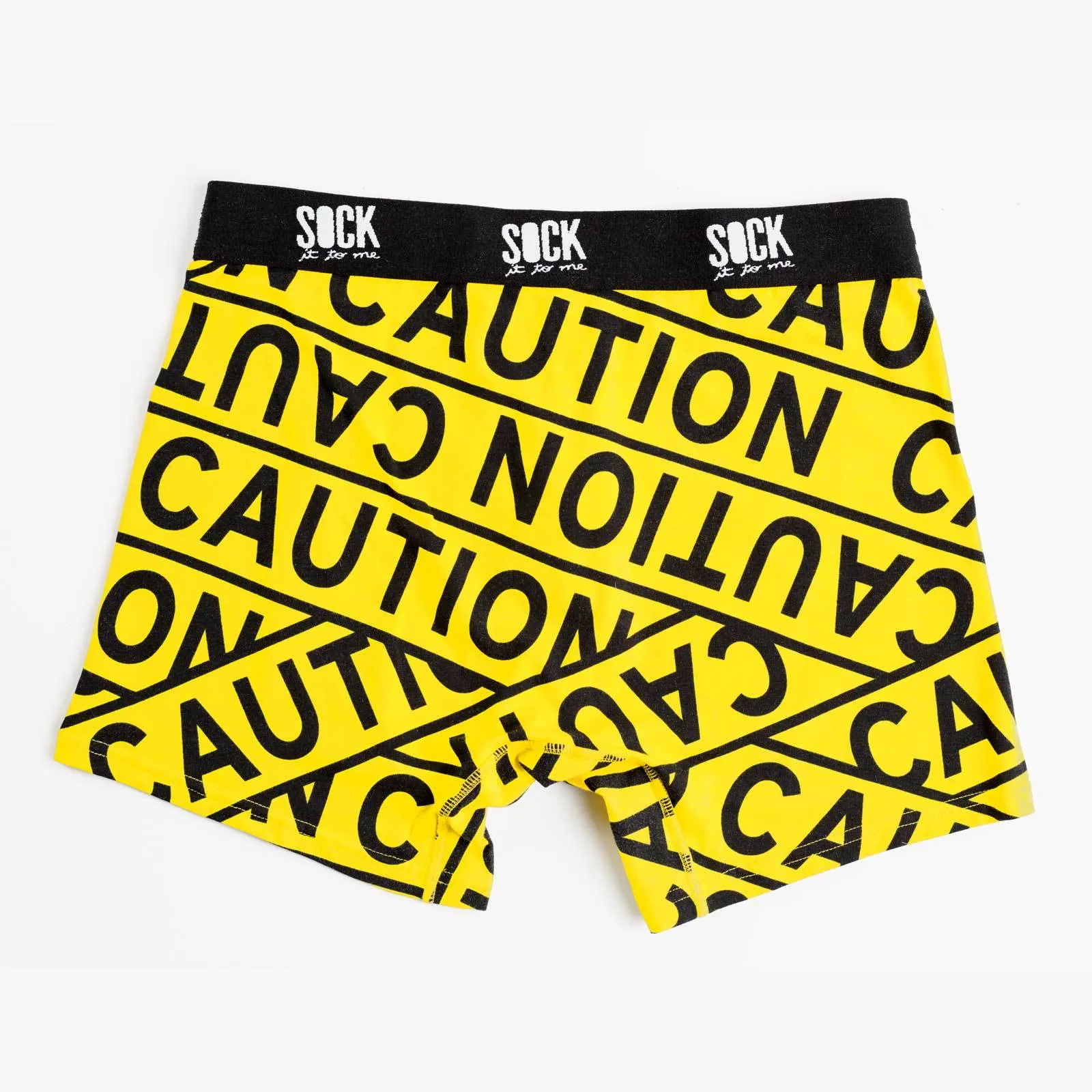 Sock it to Me Caution Tape Mens Boxers