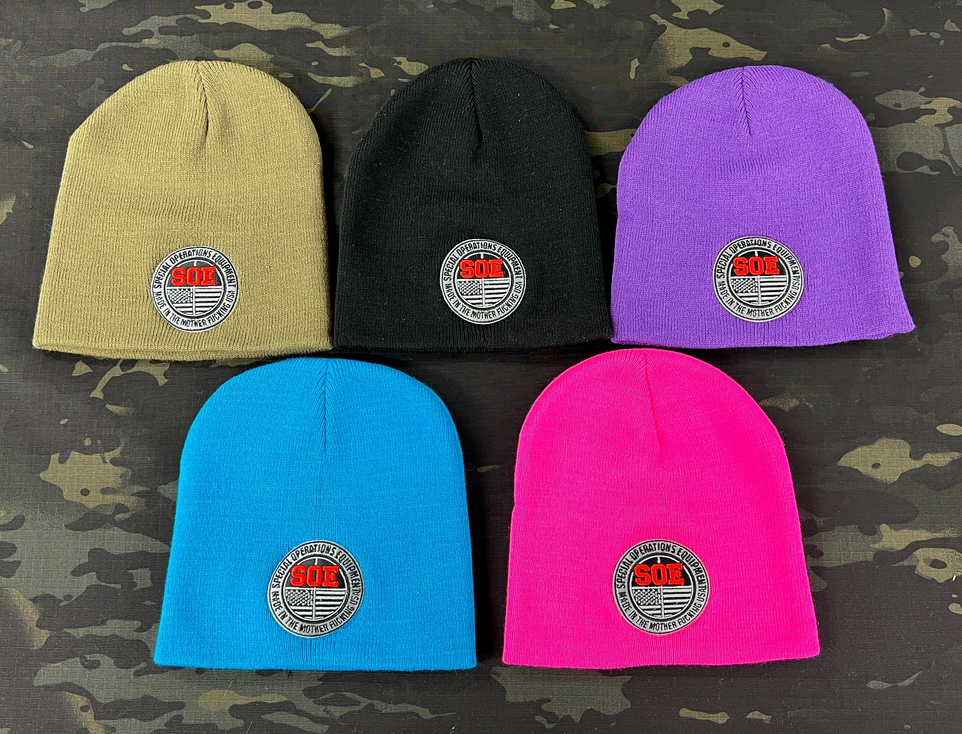 SOE Round Logo Beanies