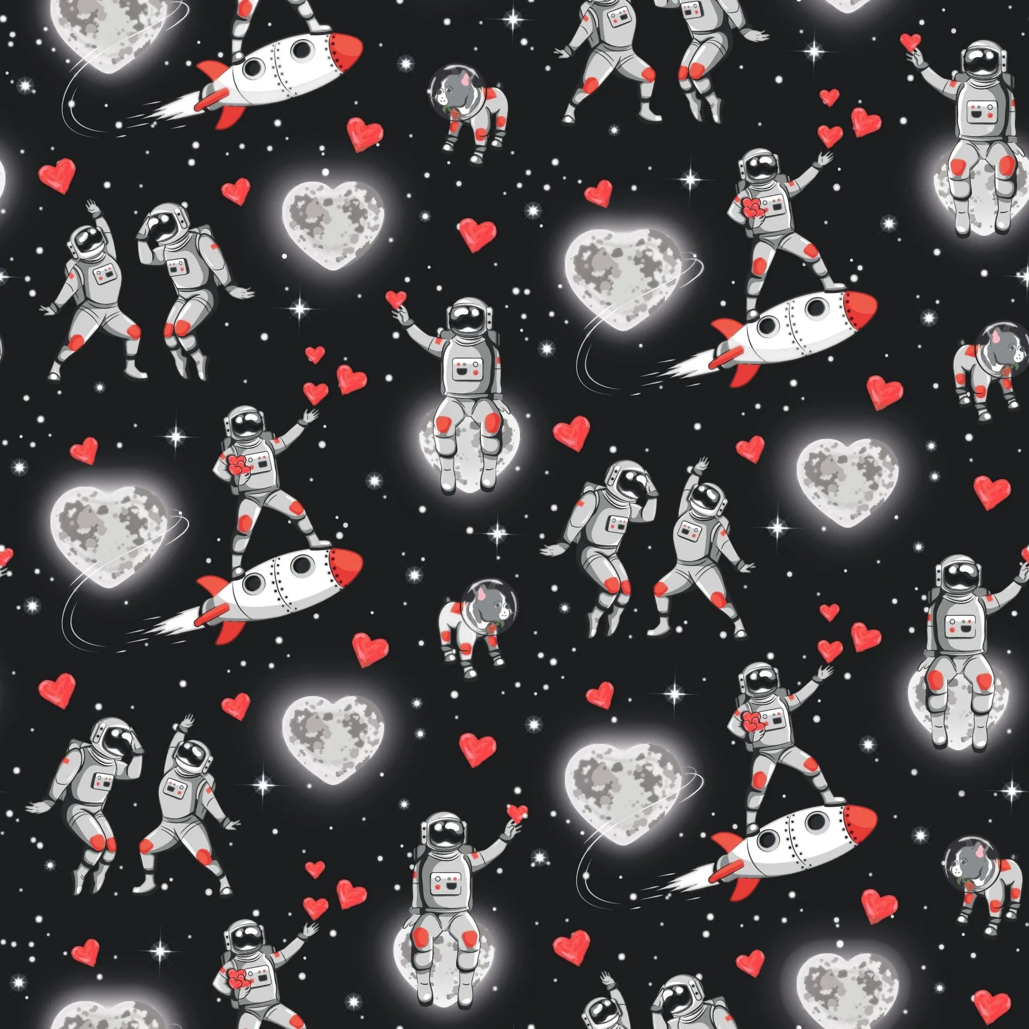 Space Hearts Boys Boxer Set of 2