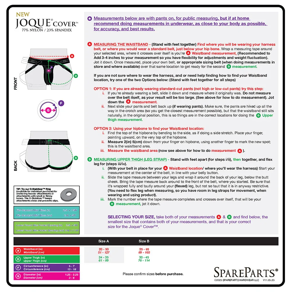 SpareParts Joque Cover Underwear Harness Purple (Double Strap) Size B Nylon