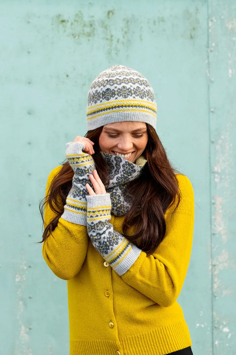 Stockbridge Fair isle Beanie Hat - Linen