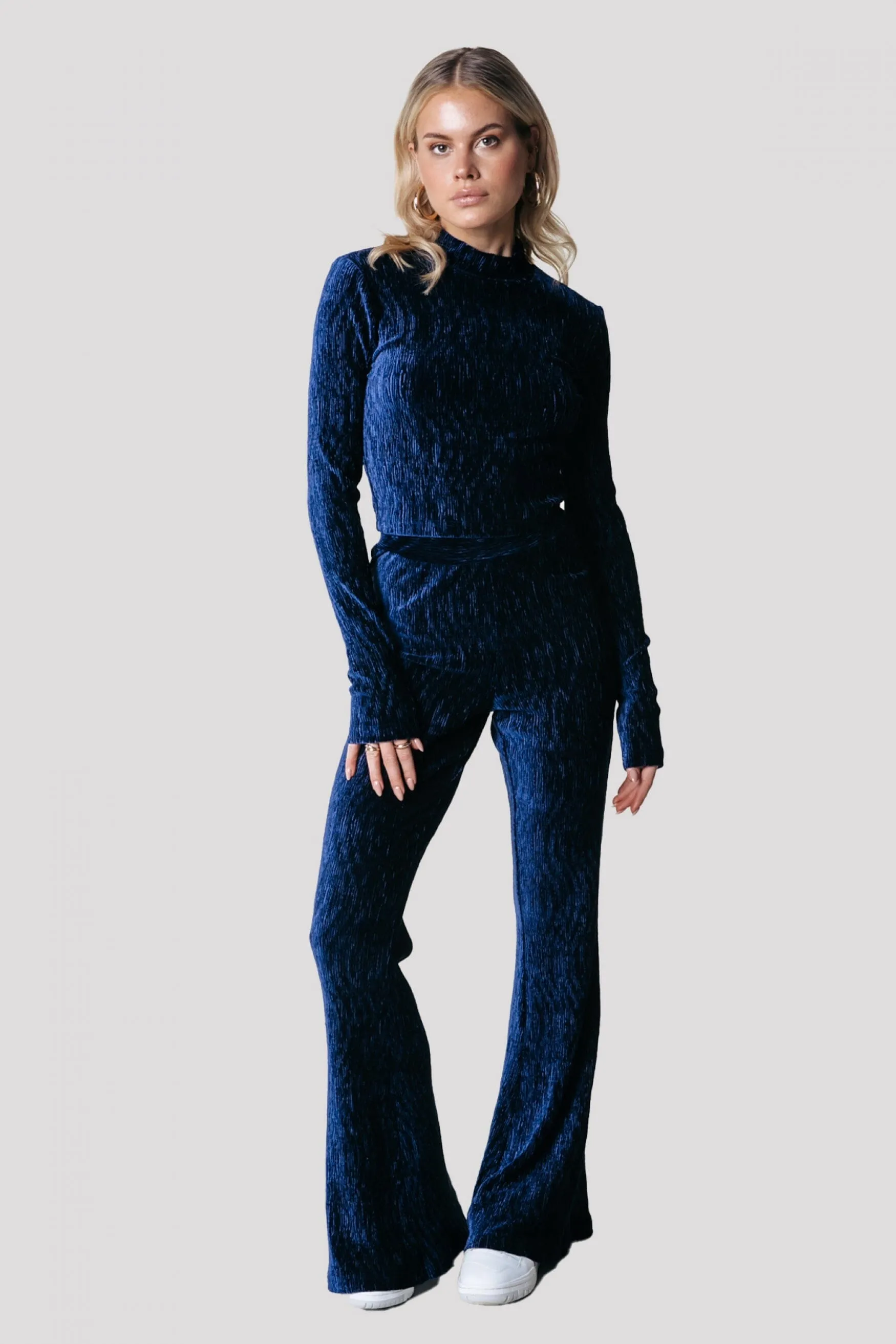 Structure Velvet Flare | Peacoat Blue