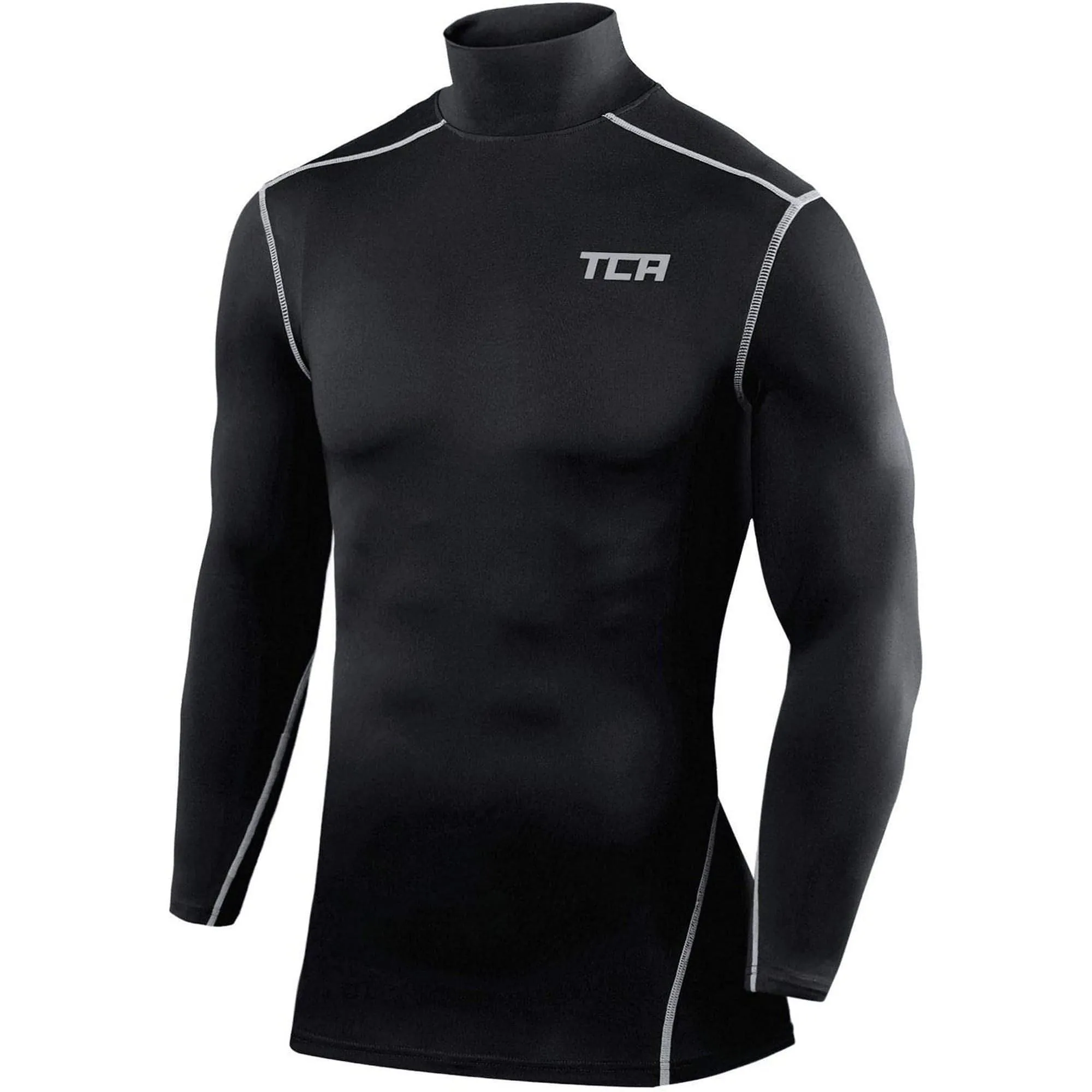 TCA Pro Performance Long Sleeve Mock Junior Compression Top - Black