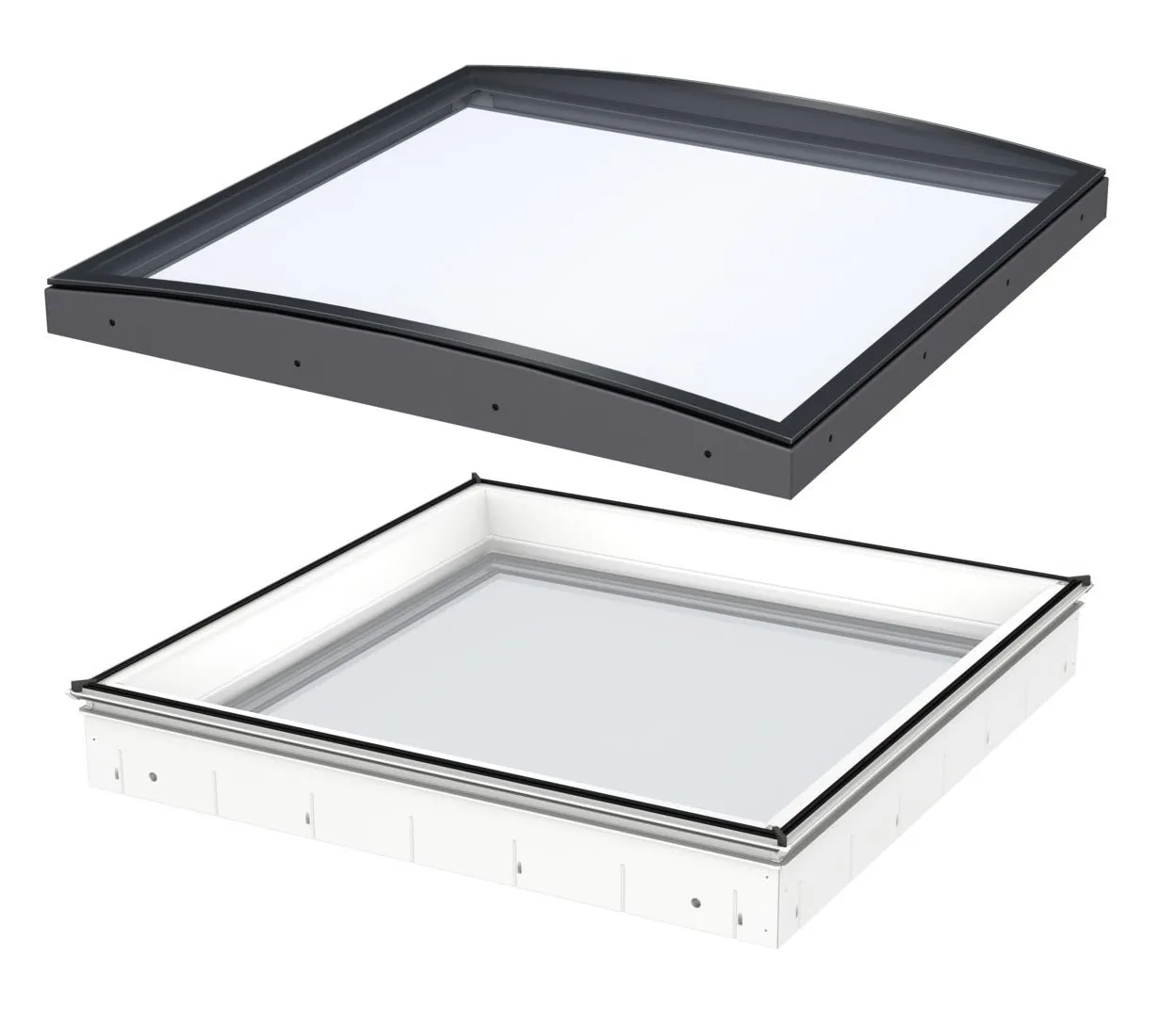 VELUX CFU 090060 1093 Fixed Curved Glass Package 90 x 60 cm (Including CFU Double Glazed Base & ISU Curved Glass Top Cover)