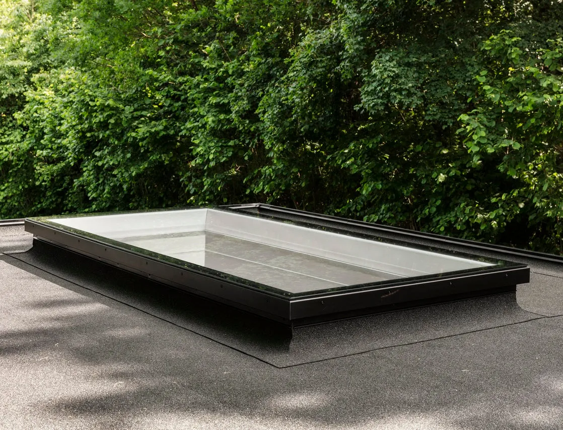 VELUX CFU 090090 S00M Fixed Flat Glass Rooflight Package 90 x 90 cm (Including CFU Double Glazed Base & ISU Flat Glass Top Cover)