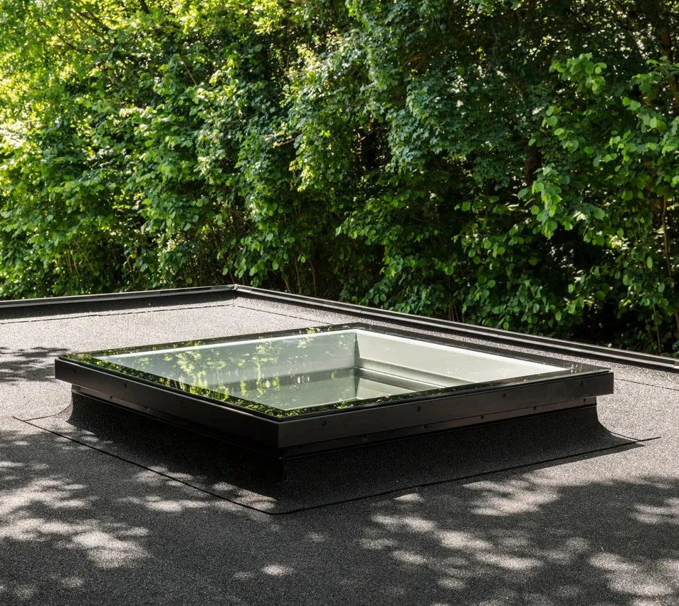 VELUX CFU 090090 S00M Fixed Flat Glass Rooflight Package 90 x 90 cm (Including CFU Double Glazed Base & ISU Flat Glass Top Cover)