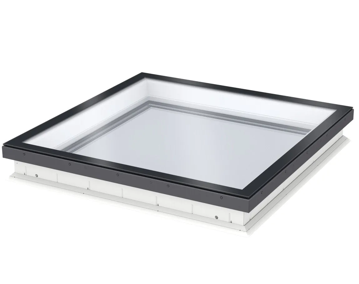 VELUX CFU 150100 S00M Fixed Flat Glass Rooflight Package 150 x 100 cm (Including CFU Double Glazed Base & ISU Flat Glass Top Cover)