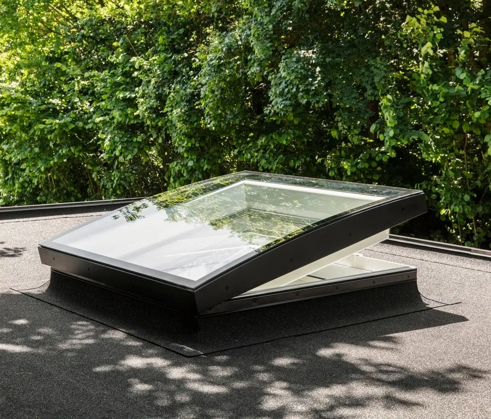 VELUX CVU 090090 1093 INTEGRA® SOLAR Curved Glass Rooflight Package 90 x 90cm (Including CVU Double Glazed Base & ISU Curved Glass Top Cover)