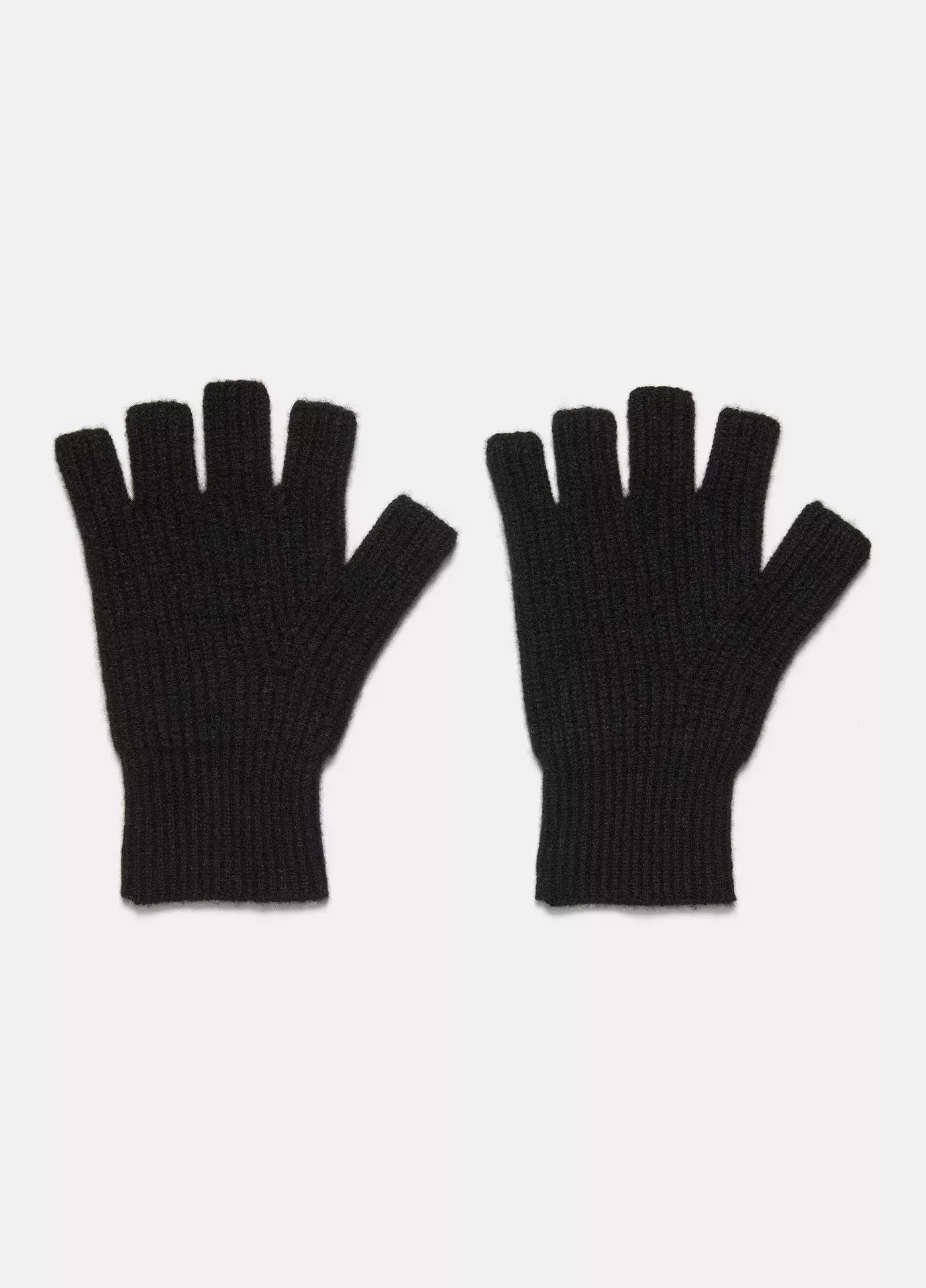 Vince Boiled Cashmere Fingerless Rib Knit Glove