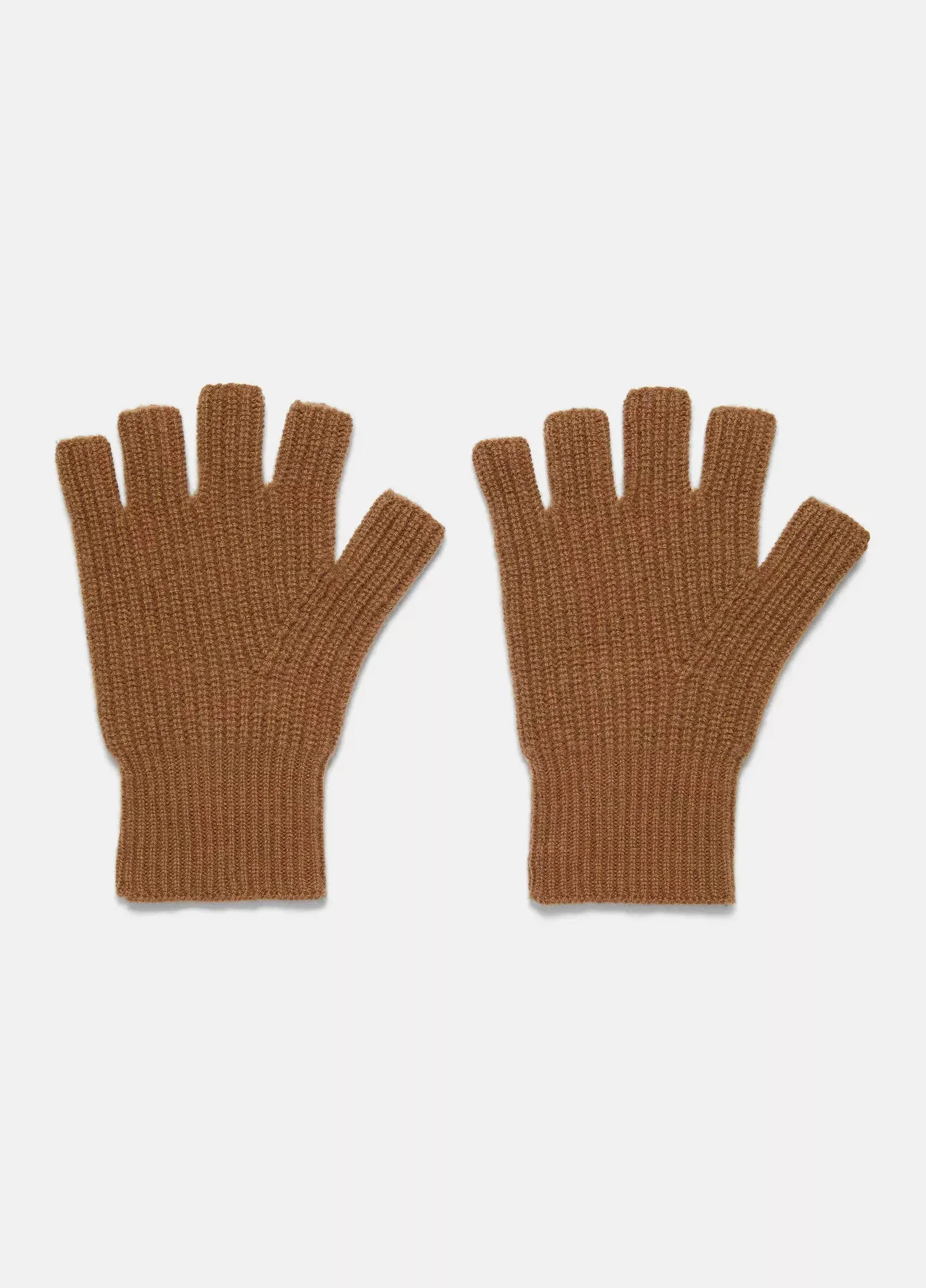 Vince Boiled Cashmere Fingerless Rib Knit Glove