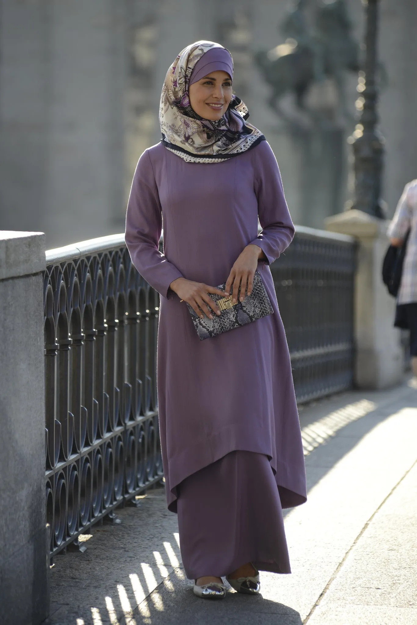 Violet High Waist Slim Maxi Skirt