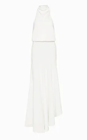 Volute Halter Maxi Dress | Ivory