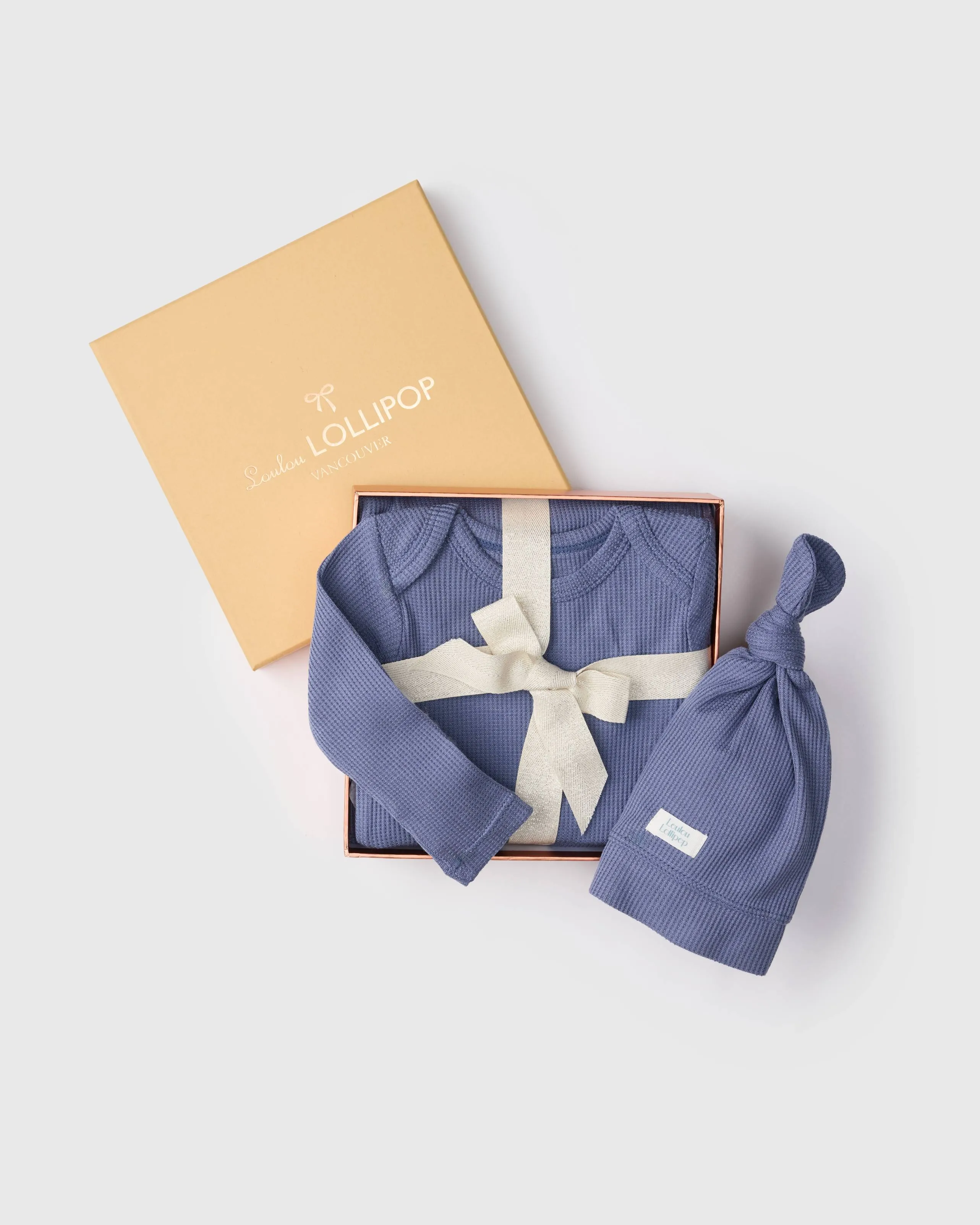 Waffle Long Sleeve Newborn Gift Set