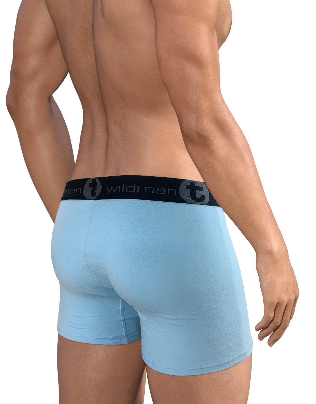 WildmanT Big Boy Pouch 5" Inseam Boxer Brief Light Blue