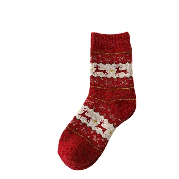 Women Socks Lady Christmas Gift Sock Winter Cute Wool 3D Ladies Crazy Sock Female Thermal Thicken Warm Animal Socks