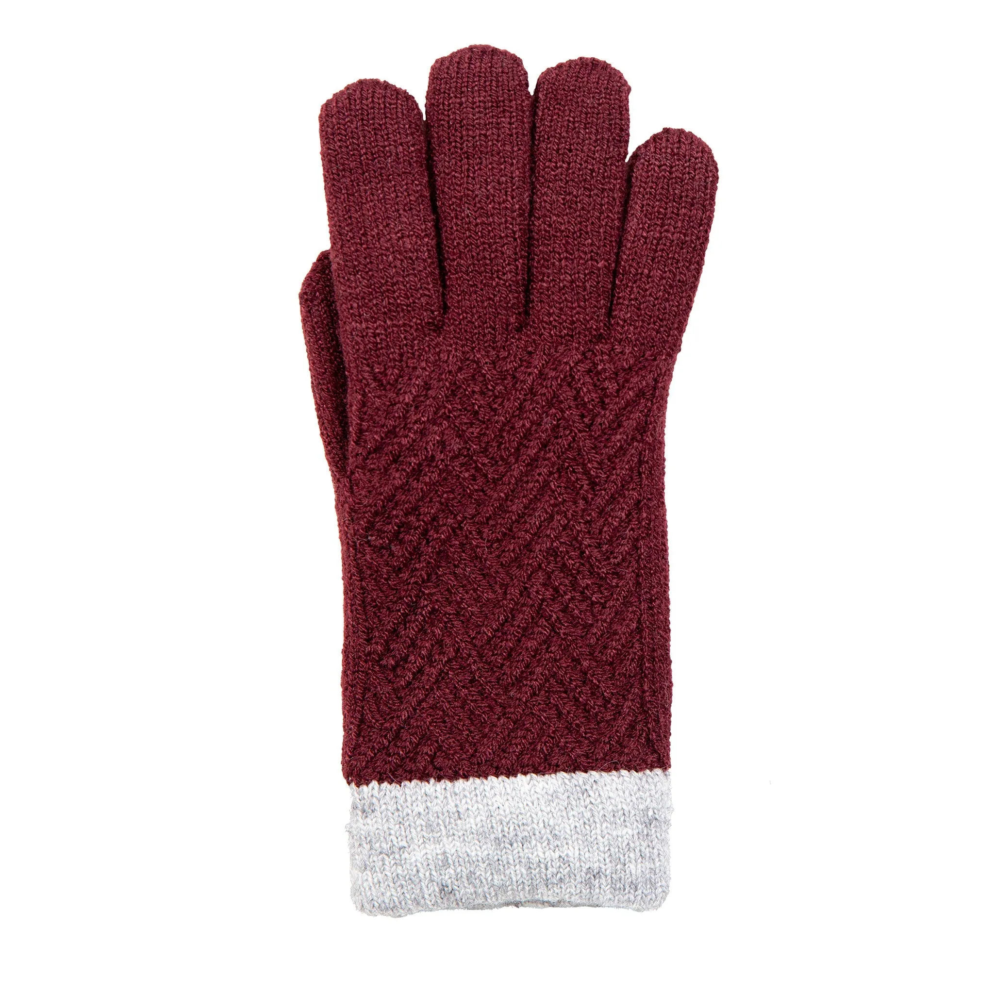 Women’s Patchwork Cable Knit Gloves